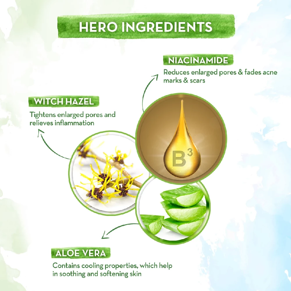 Niacin Face Toner with Niacinamide and Witch Hazel for Acne and Open Pores, 200ml-3.webp